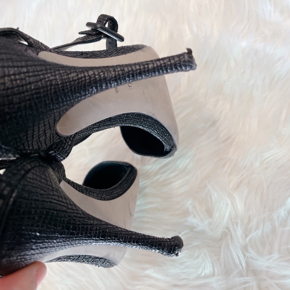 Alexander Wang Size 40 Textured Ankle Strap “Lovisa” Black Pumps (FLAWED) - Picture 16 of 16